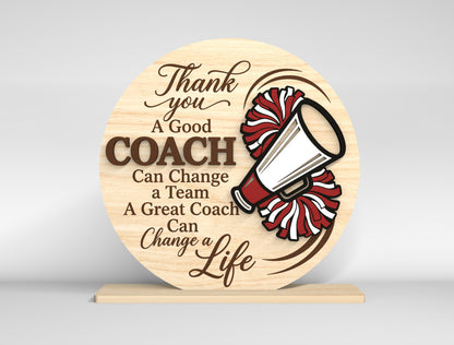 Thank You Coach Sign SVG Bundle for Glowforge and LightBurn