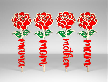 Floral Mom Gift Box SVG Mother's Day Laser Cut File for Glowforge