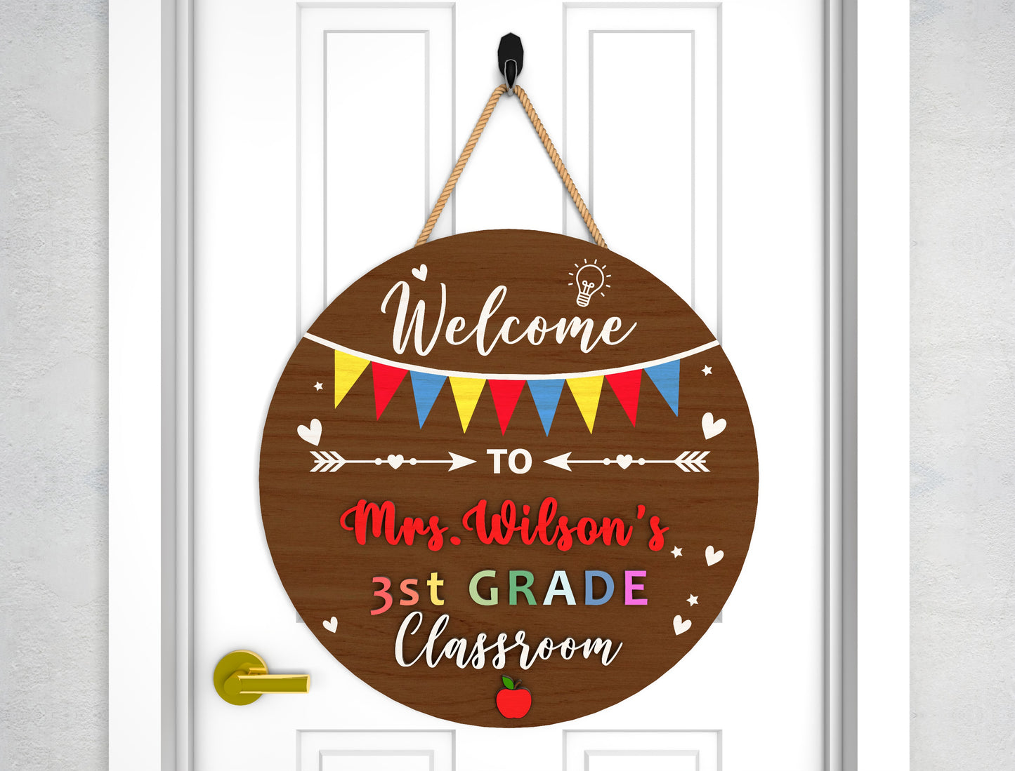 Classroom Round Sign SVG Bundle for Glowforge and LightBurn
