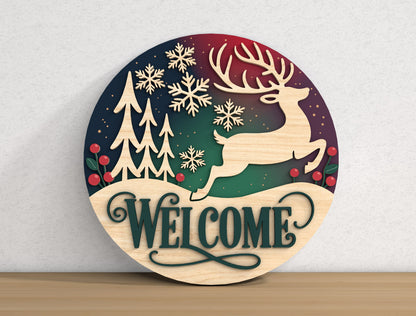 Merry Christmas Door Sign SVG Bundle 5