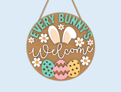 Easter Round Sign Bundle SVG Religious Floral for Glowforge and xTool