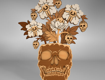 Halloween Pumpkin Flower Multilayer SVG for LightBurn xTool Glowforge