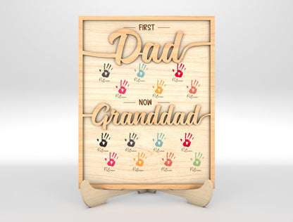 Dad Handprint Keepsake Sign SVG Laser Cut File for xTool and LightBurn