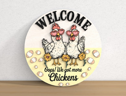 Funny Door Sign SVG Bundle 9 Layered Round Signs