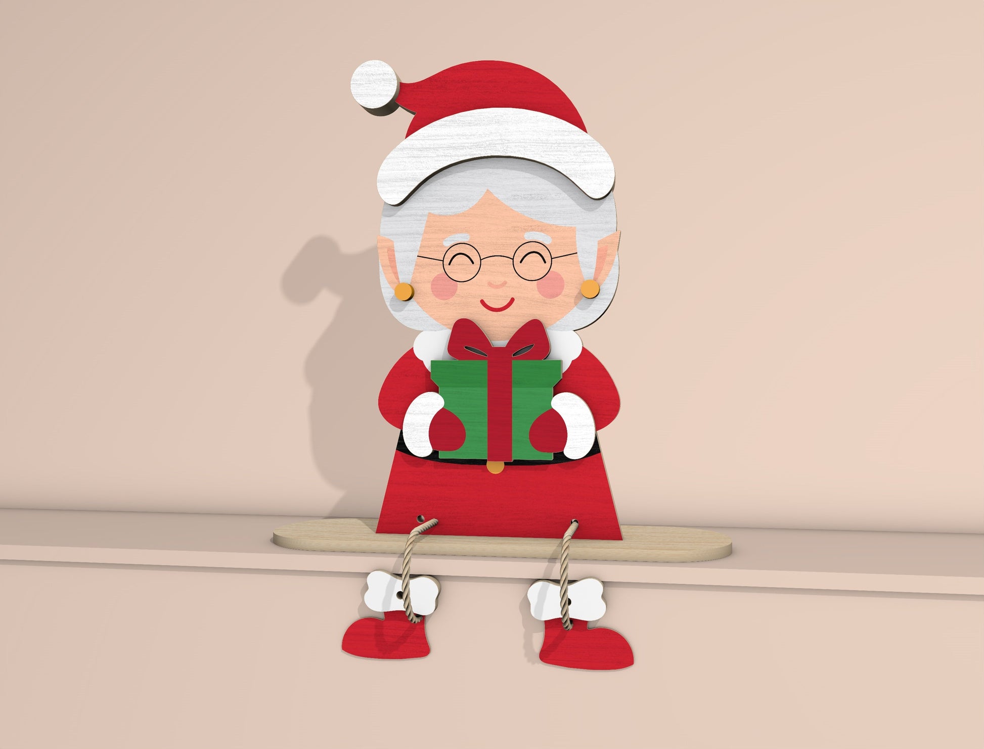Christmas Character Shelf Sitter Laser Cut File | Ready to Cut | Glowforge, xTool, LightBurn, etc. My Store