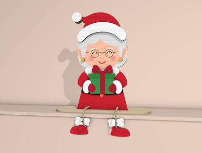 Christmas Character Shelf Sitter Laser Cut File | Ready to Cut | Glowforge, xTool, LightBurn, etc. My Store