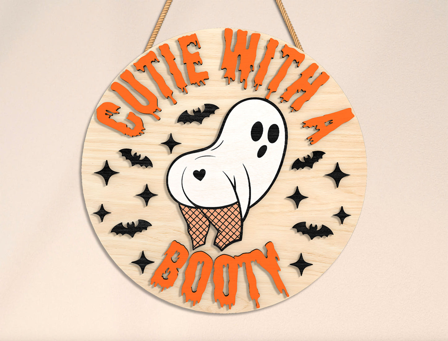 Sexy Ghost Door Sign SVG Bundle for Glowforge xTool LightBurn 6 Designs