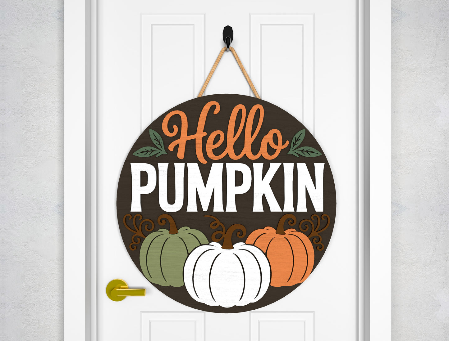 Fall Pumpkin Welcome and Nut House Door Hanger SVG Bundle for Glowforge xTool LightBurn 6 Designs