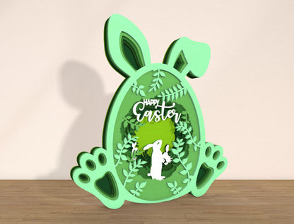 Multilayer Bunny Forest Happy Easter SVG Bundle for LightBurn and xTool