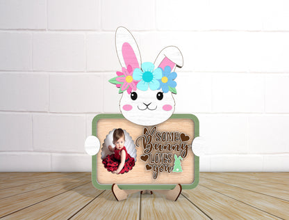 Easter Bunny Photo Frame SVG Bundle Cute Bunny 5 Designs for LightBurn