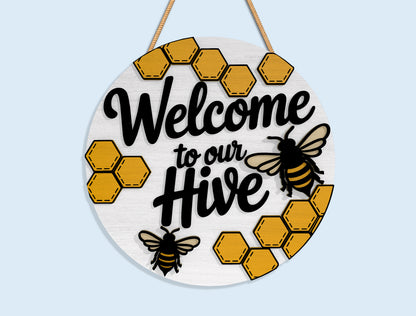 Welcome To Our Hive SVG Laser Cut File Bundle for Glowforge and LightBurn