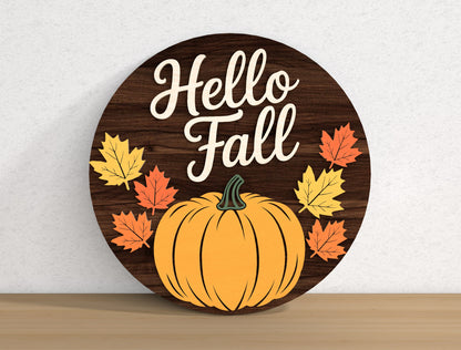 Fall Door Hanger SVG Bundle for Glowforge xTool LightBurn 9 Designs