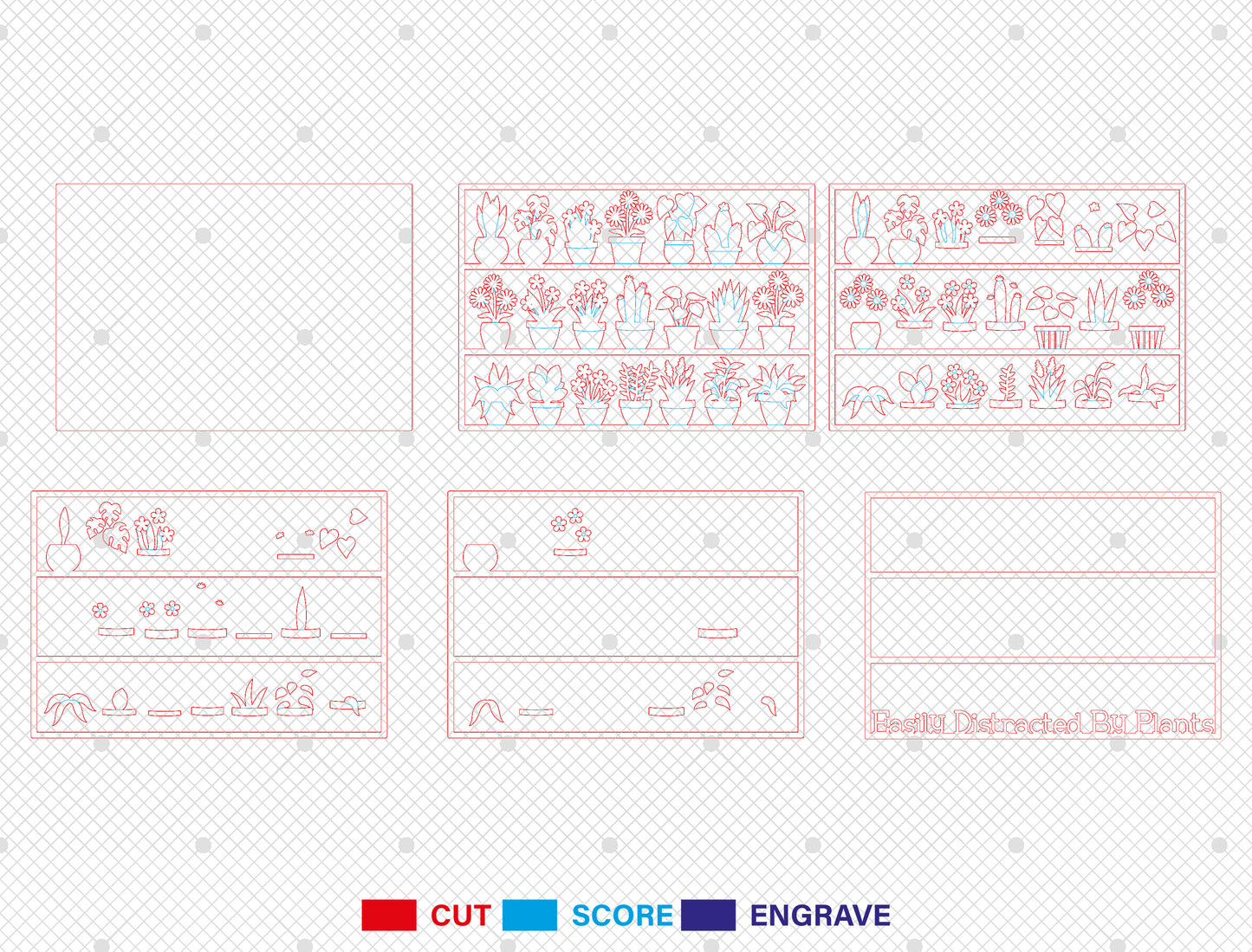 Multilayer Plant Shelf SVG Bundle for xTool and Glowforge
