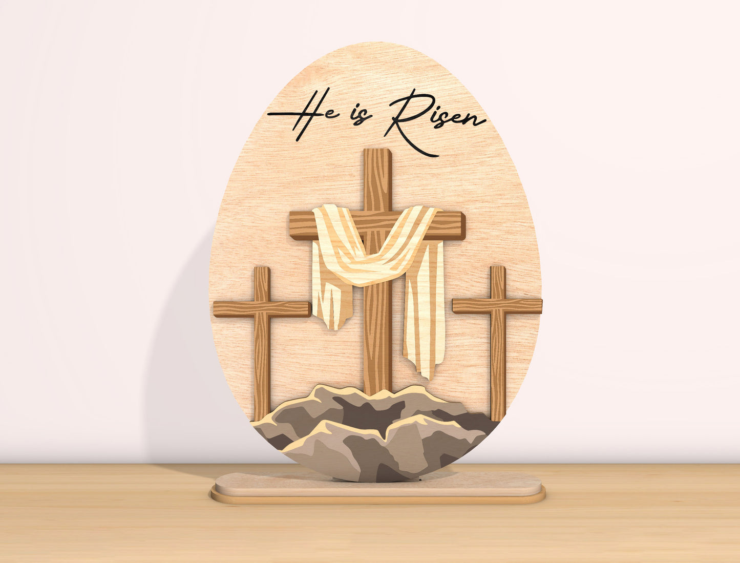He Is Risen SVG Bundle Christian Cross Matthew Easter for LightBurn and xTool