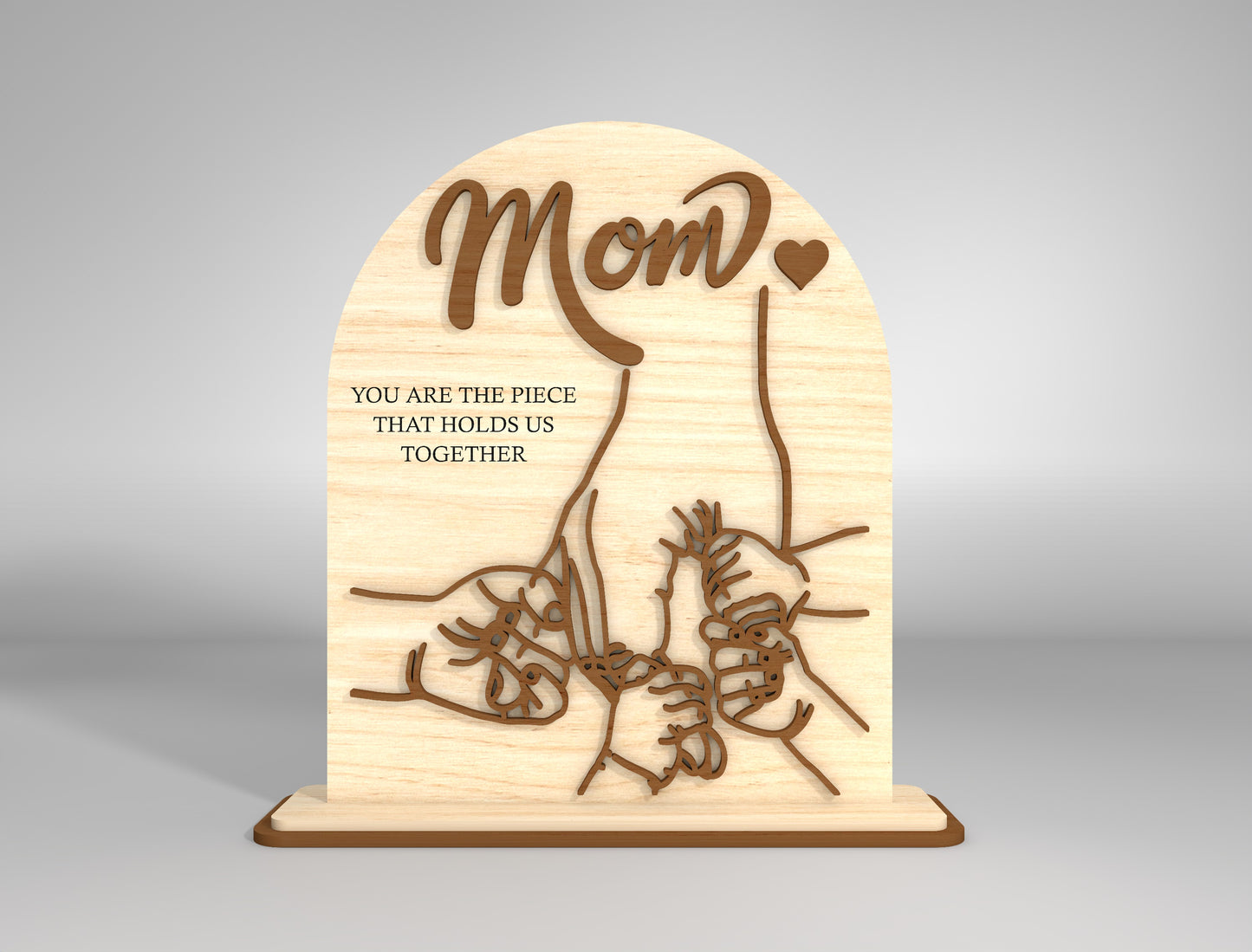Family Hands Silhouette SVG Bundle Mom and Kids for Glowforge