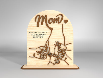 Family Hands Silhouette SVG Bundle Mom and Kids for Glowforge