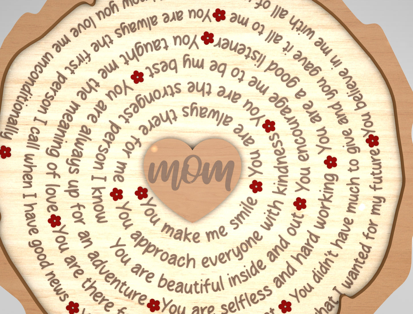 Engraved Mom Plate Sign SVG Bundle Mother's Day for Glowforge