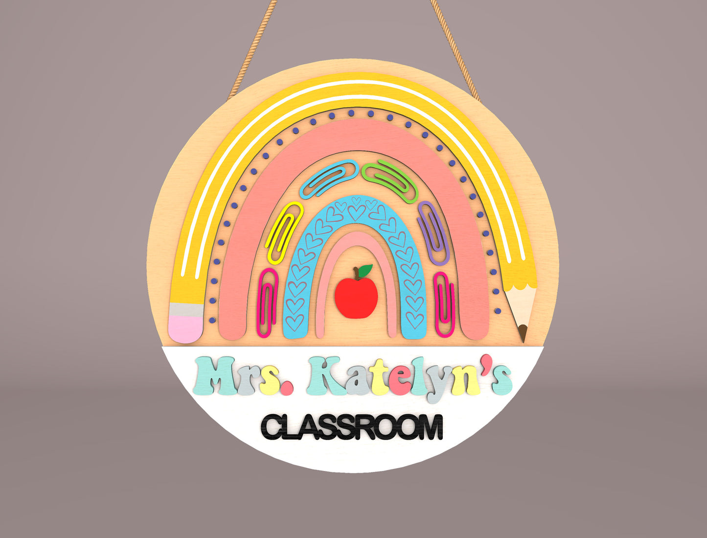 Personalized Retro Doodle Door Sign SVG for Glowforge and LightBurn