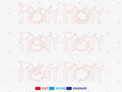 Easter Story Word Sign SVG Nativity Decor for LightBurn and Glowforge
