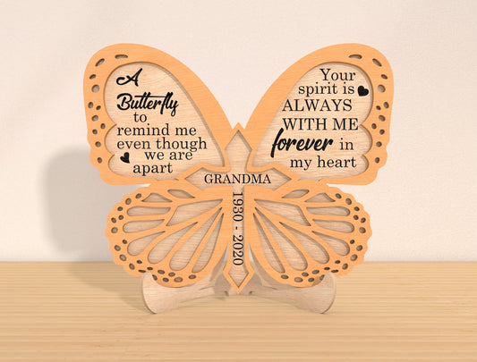 Butterfly Memorial SVG Laser Cut File for xTool and Glowforge