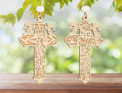 Christian Cross Ornament Multilayer SVG Bundle Religious for Glowforge and xTool