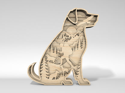 Camping and Hiking Multilayer SVG Laser Cut File Bundle for Glowforge