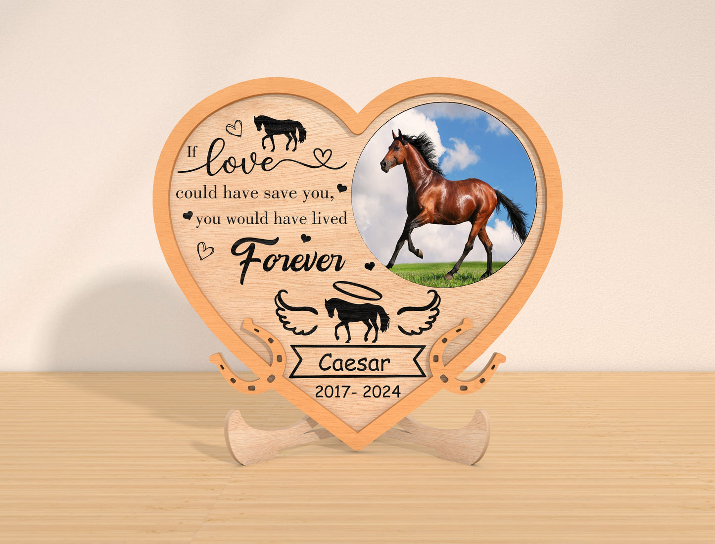 Horse Memorial Photo Frame SVG Bundle Laser Cut File