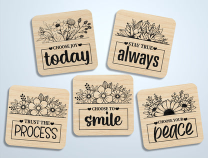 Motivational Fridge Magnet SVG Bundle for Glowforge and LightBurn