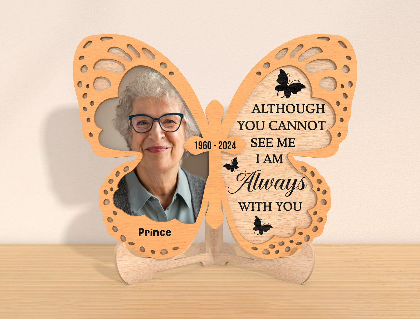 Butterfly Memorial Photo Sign SVG Laser Cut File for Glowforge