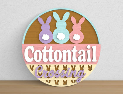 Easter Bunny Welcome Sign SVG 9 Designs Laser Cut for Glowforge and xTool