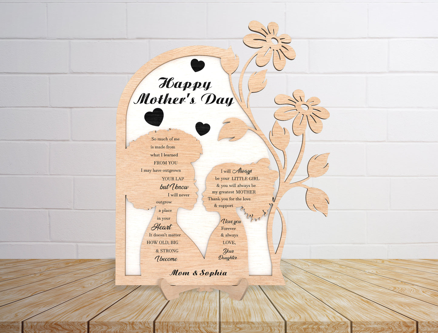 Happy Mother's Day Floral Sign SVG Bundle for xTool and LightBurn