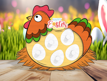 Chicken Easter Board Game SVG Wooden Egg Matching for LightBurn and xTool