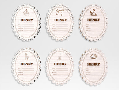 Baby Name Announcement Sign SVG File for Glowforge and xTool