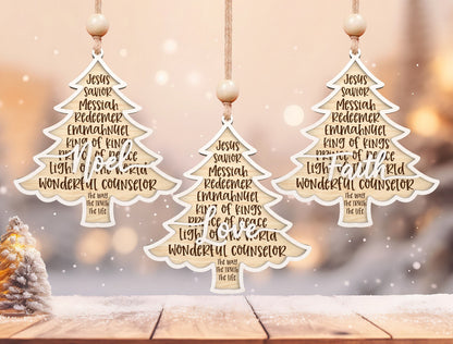Names of Jesus Christmas Tree Ornament SVG Bundle 5