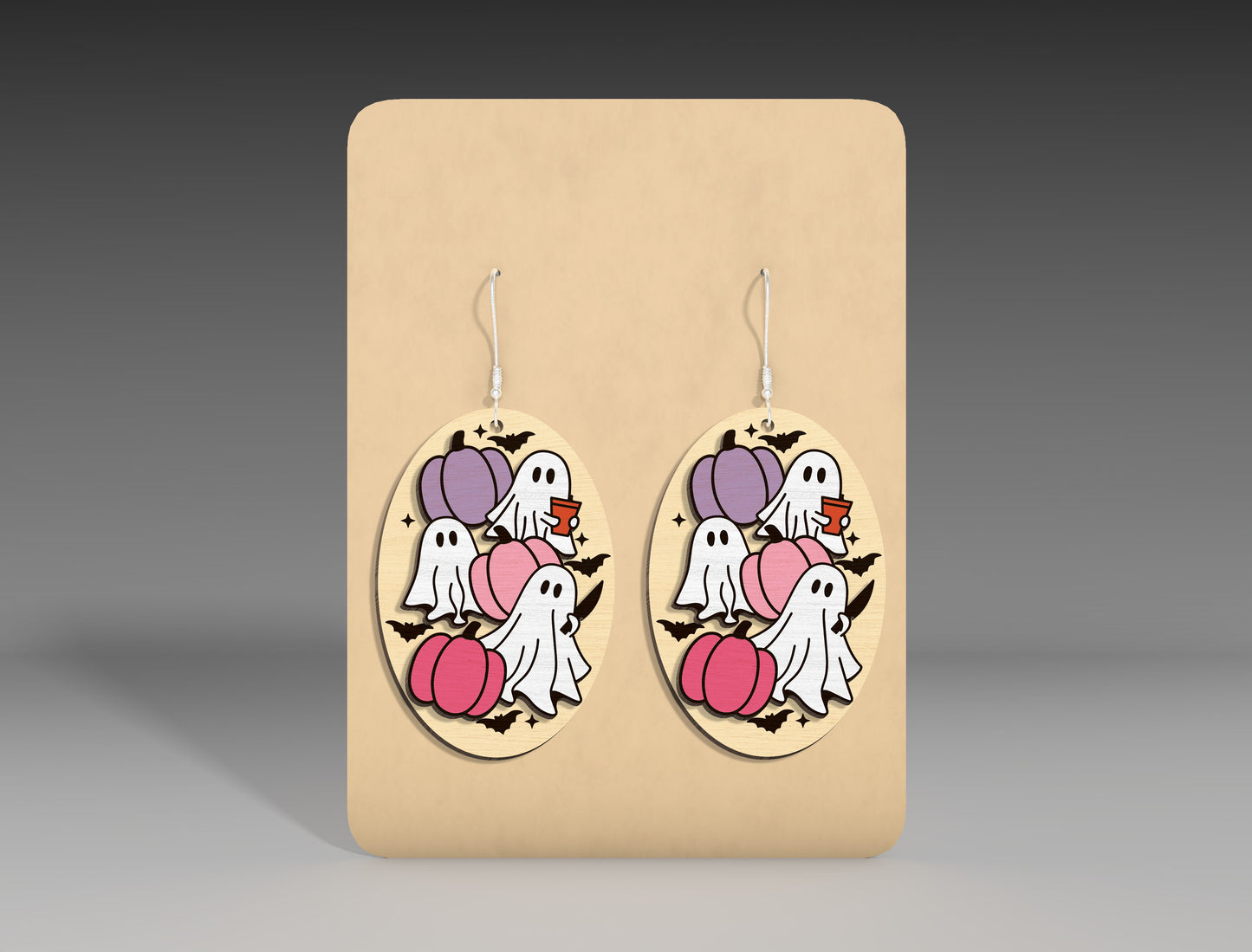 Halloween Skeleton Unicorn Earrings SVG Bundle 5 Designs