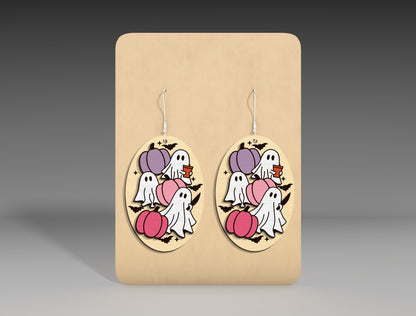 Halloween Skeleton Unicorn Earrings SVG Bundle 5 Designs