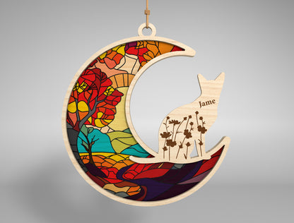 Personalized Cat Memorial Ornament SVG Laser Cut File for xTool and Glowforge