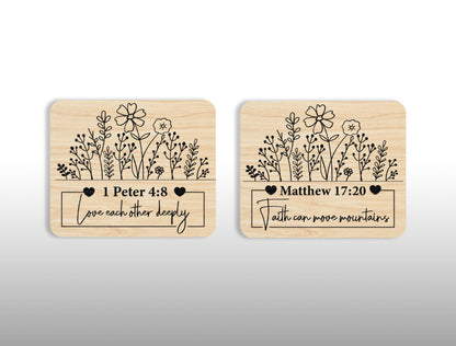 Inspirational Bible Verse Fridge Magnet SVG Bundle for Glowforge and xTool
