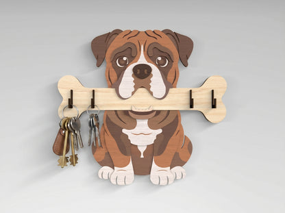 Dog Breed Key Holder SVG Bundle for Glowforge and LightBurn