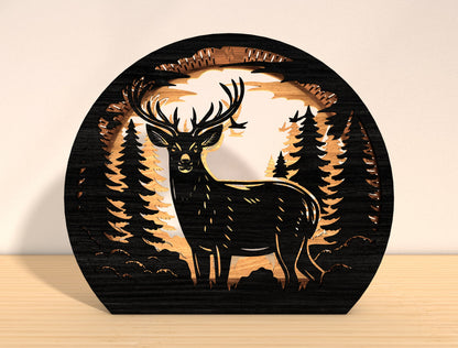 Wildlife Lantern SVG Bundle Laser Cut File for LightBurn and Glowforge