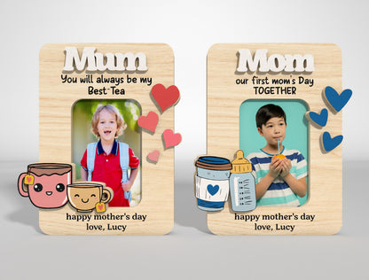 Cute Mom Photo Frame Magnet SVG Bundle 11 Designs for Glowforge