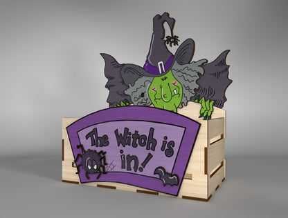 Candy Corn Trick or Treat Box SVG for xTool Glowforge LightBurn | Halloween Candy Holder