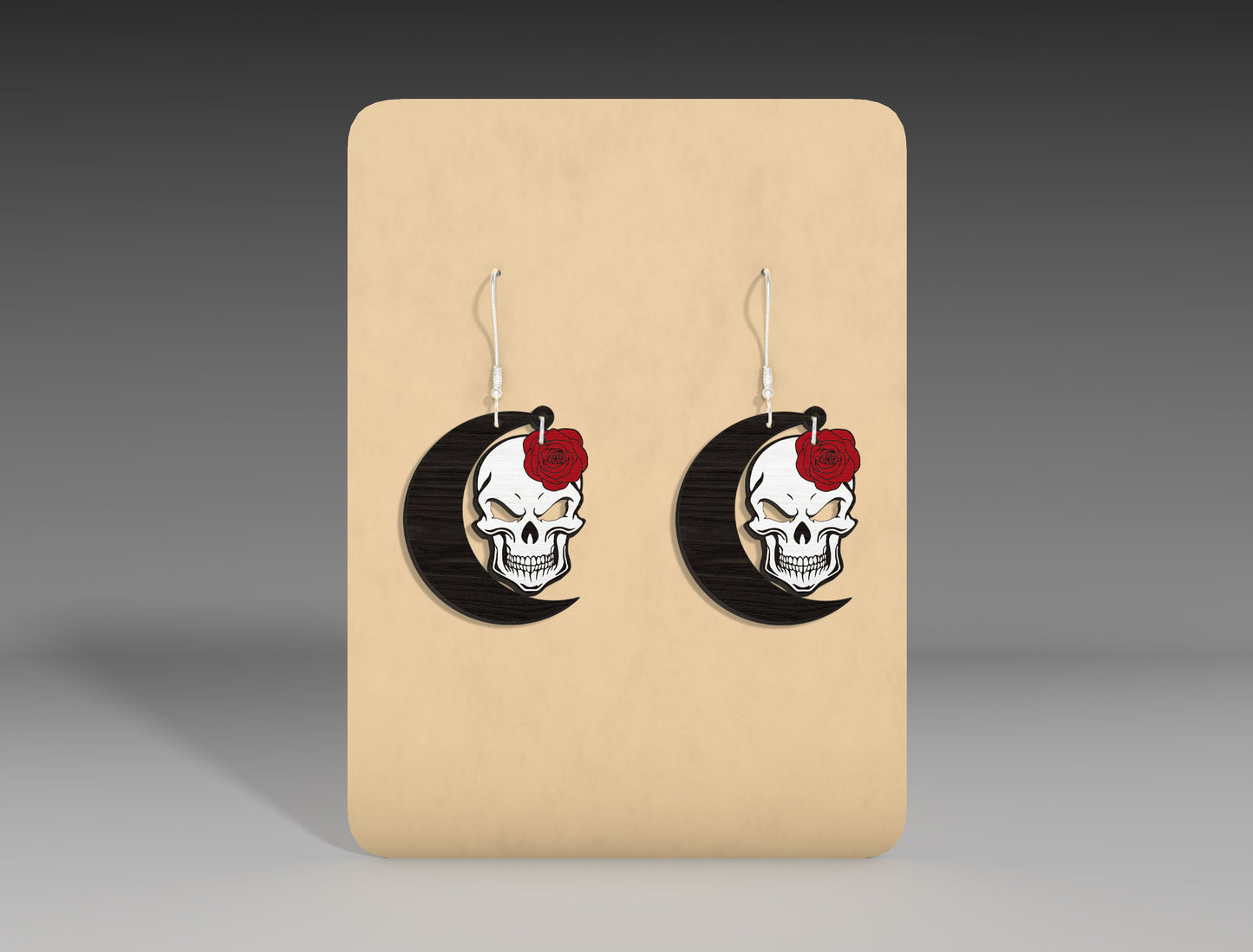 Halloween Moon Earrings SVG Bundle 12 Designs for Glowforge LightBurn xTool