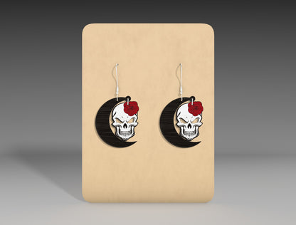 Halloween Moon Earrings SVG Bundle 12 Designs for Glowforge LightBurn xTool