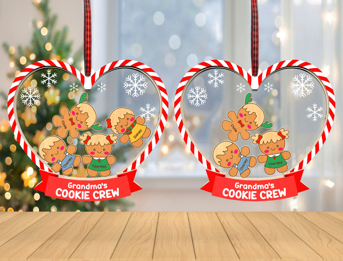 Personalized Grandma Cookie Crew Christmas Ornament SVG