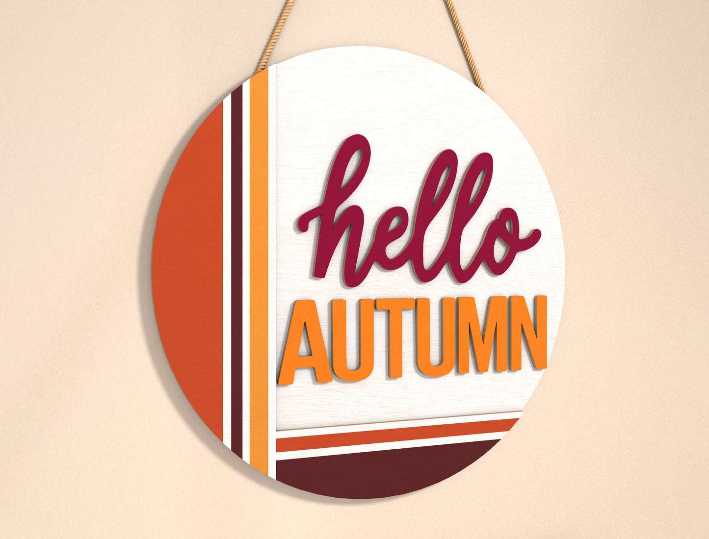 Hello Autumn SVG Set for Glowforge xTool LightBurn | 2 Designs