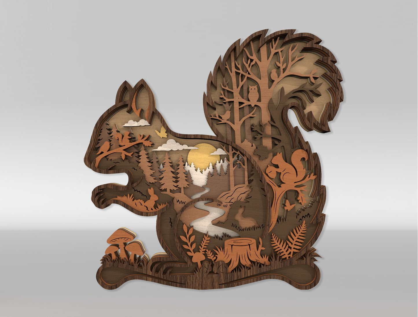 Multilayer Wildlife Animal SVG Bundle for Glowforge xTool LightBurn 10 Designs
