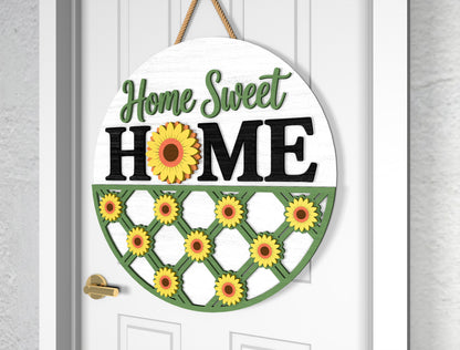 Sunflower Home Sweet Home SVG Laser Cut File for Glowforge and LightBurn