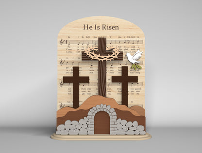 Easter Shelf Sitter SVG 9 Christian Easter Designs for LightBurn and Glowforge