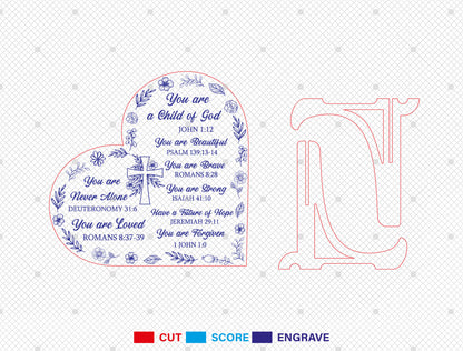Mom Quote Heart Plaque SVG Bundle Mother Appreciation for LightBurn